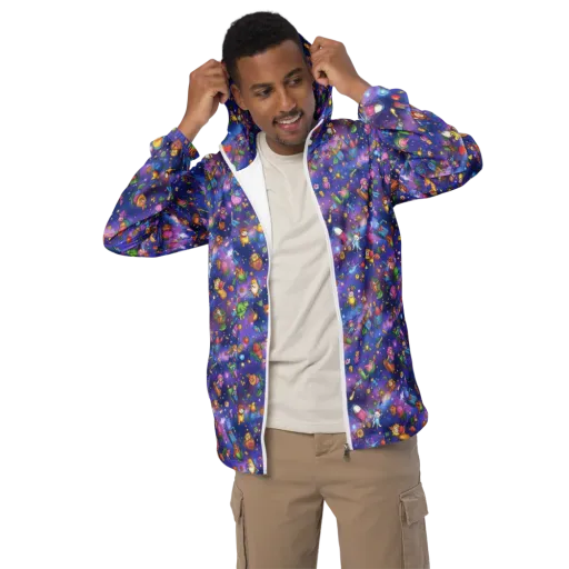 Starry Wonder on a Men's Windbreaker