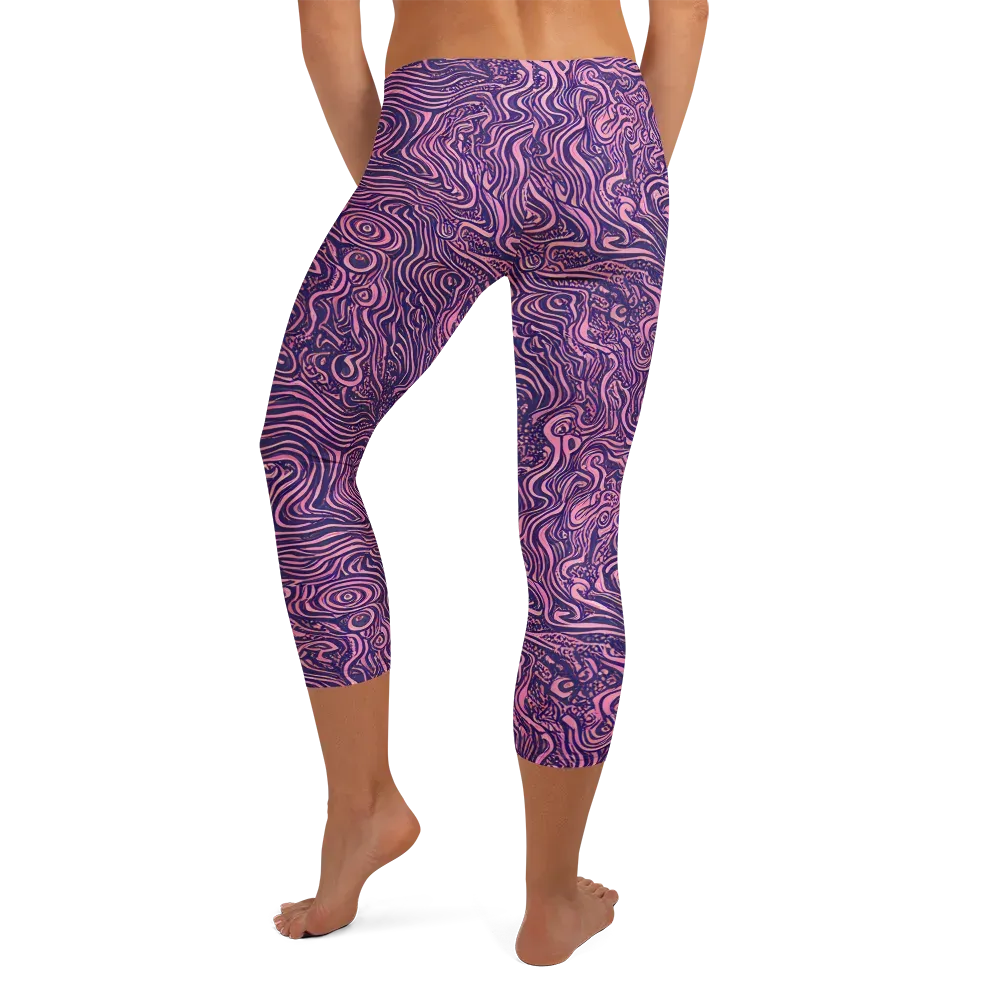 Ethereal Etch on Capri Leggings — Back