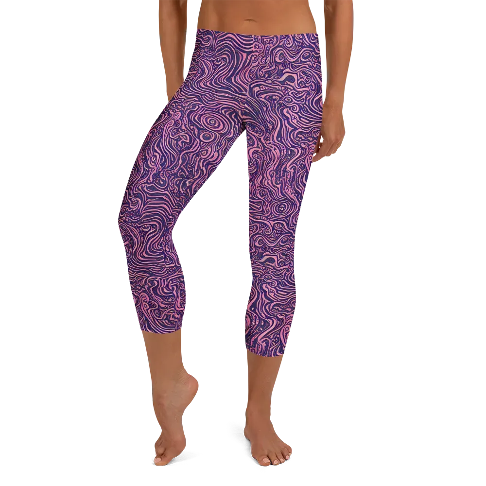 Ethereal Etch on Capri Leggings — Front
