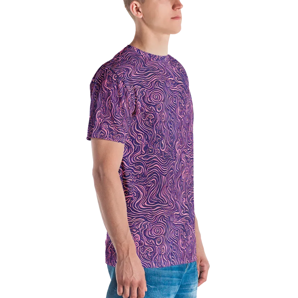 Ethereal Etch on Men's Crew Neck T-Shirt — Right