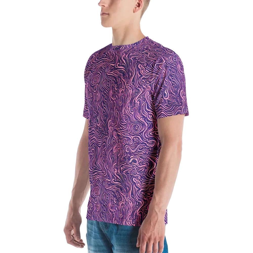 Ethereal Etch on Men's Crew Neck T-Shirt — Left