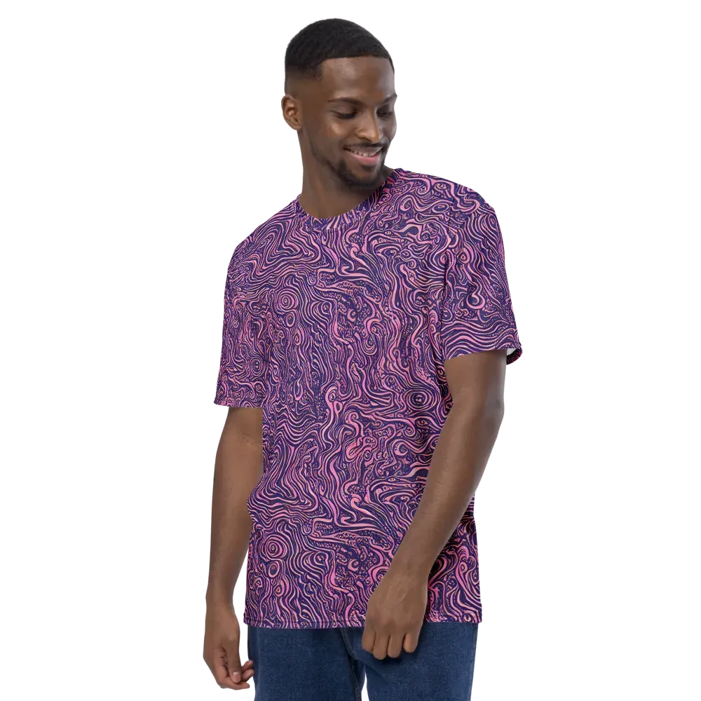 Ethereal Etch on Men's Crew Neck T-Shirt — Left