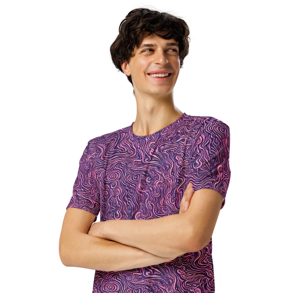 Ethereal Etch on Men's Crew Neck T-Shirt — Left Front