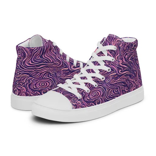 Ethereal Etch on a Men's High Top Canvas Shoes