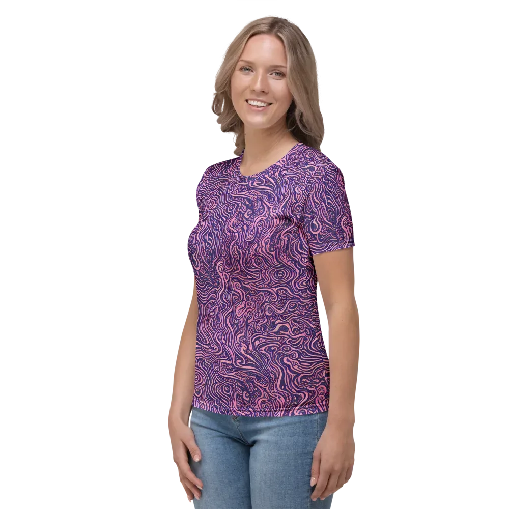 Ethereal Etch on Women's Crew Neck T-Shirt — Left