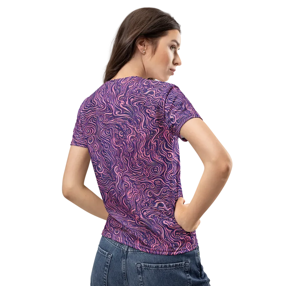 Ethereal Etch on Women's Crew Neck T-Shirt — Back