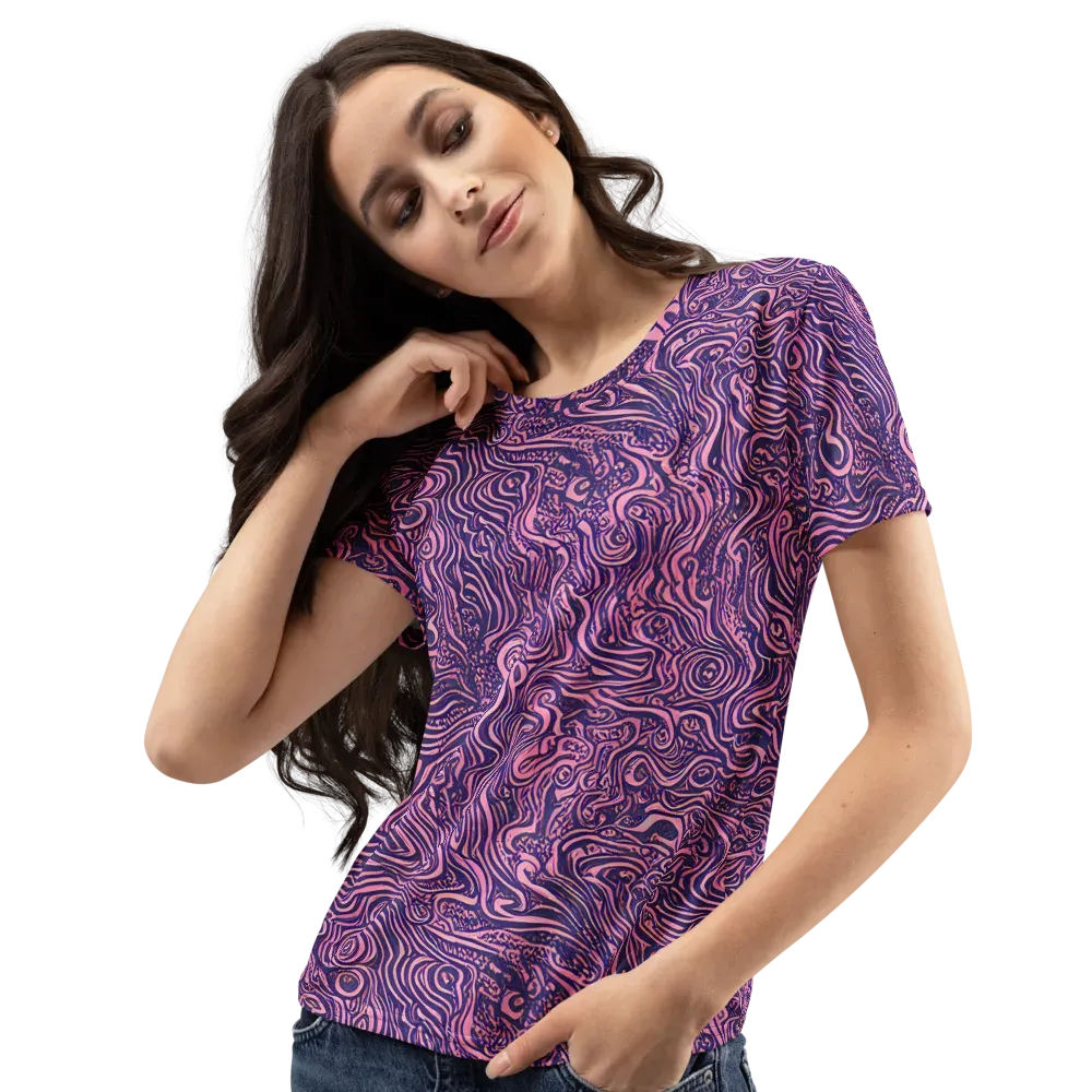 Ethereal Etch on Women's Crew Neck T-Shirt — Left Front