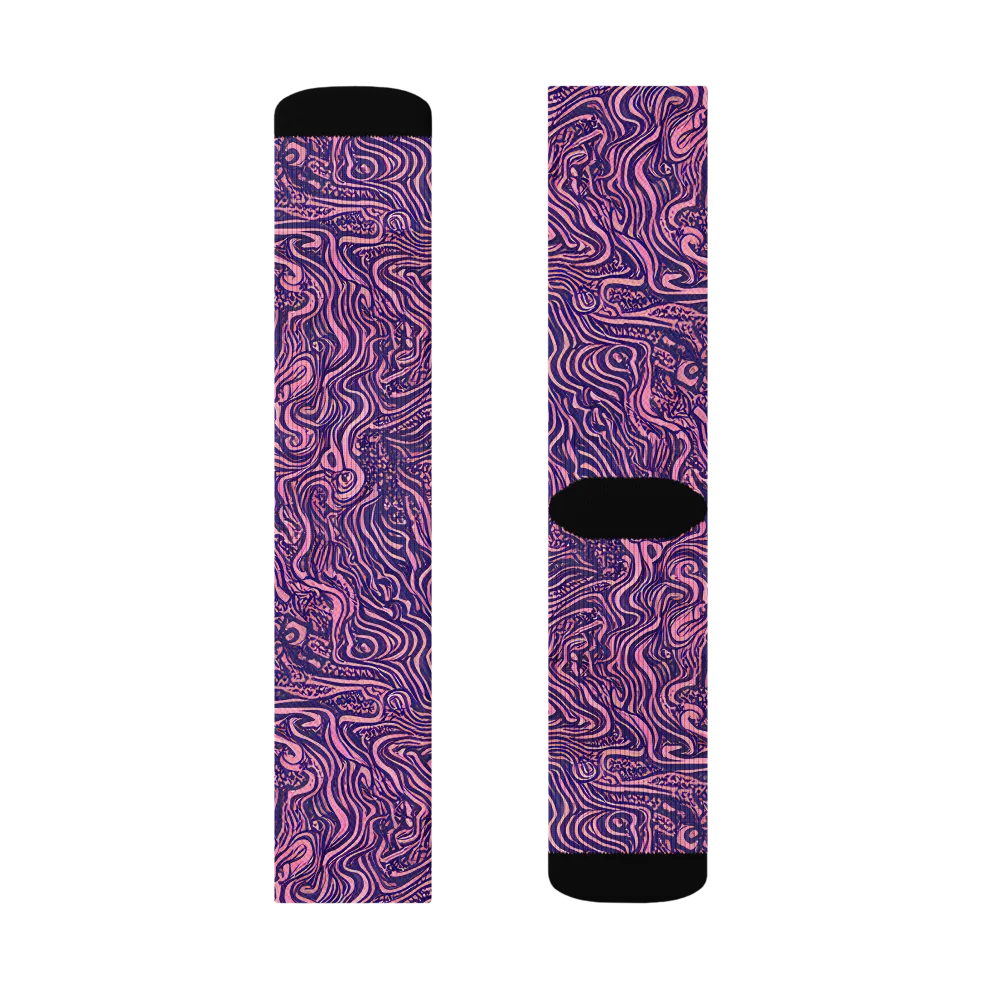 Ethereal Etch on Socks — Left Sock
