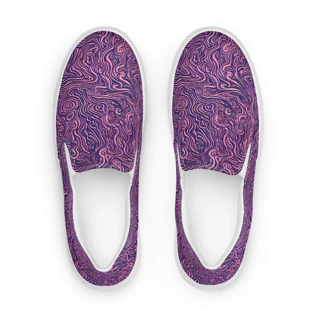 Ethereal Etch on Women's Slip-On Canvas Shoes — Front