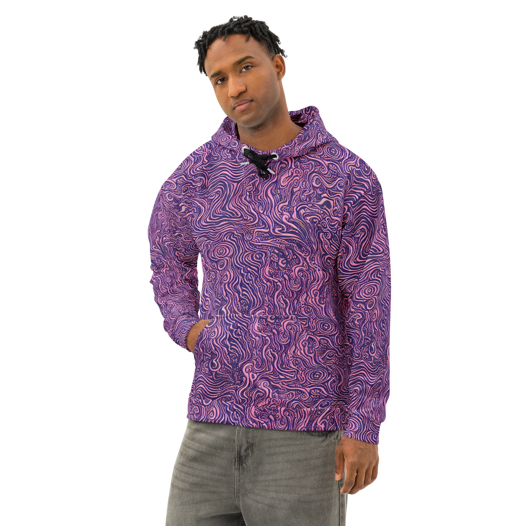 Ethereal Etch on Cotton Hoodie — Left Front