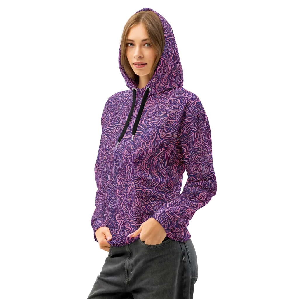 Ethereal Etch on Cotton Hoodie — Left Front