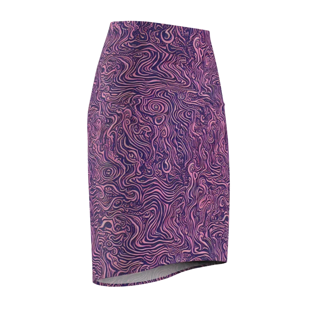 Ethereal Etch on Pencil Skirt — Front Side