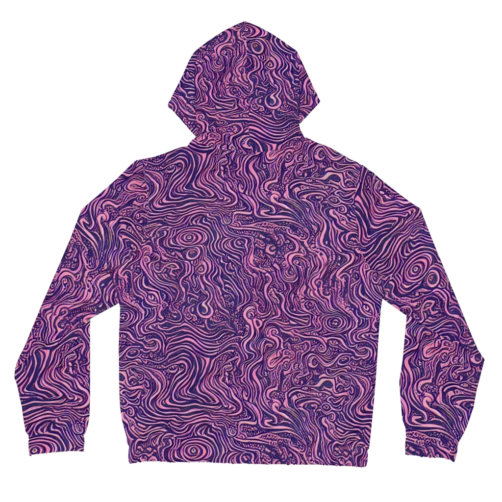 Ethereal Etch on Women's Full-Zip Hoodie — Back