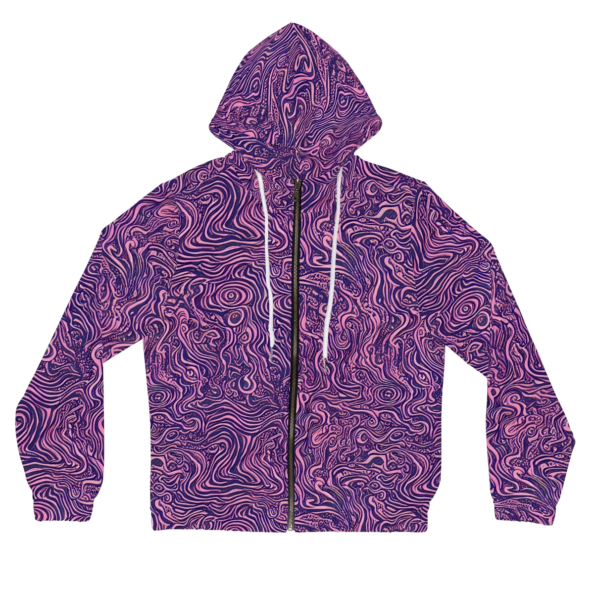 Ethereal Etch on Women's Full-Zip Hoodie — Front