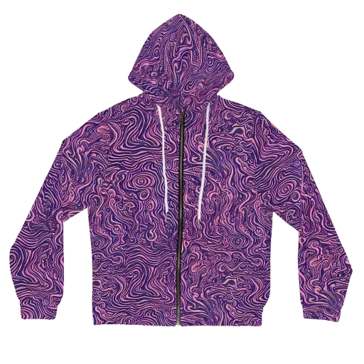 Ethereal Etch on a Women's Full-Zip Hoodie