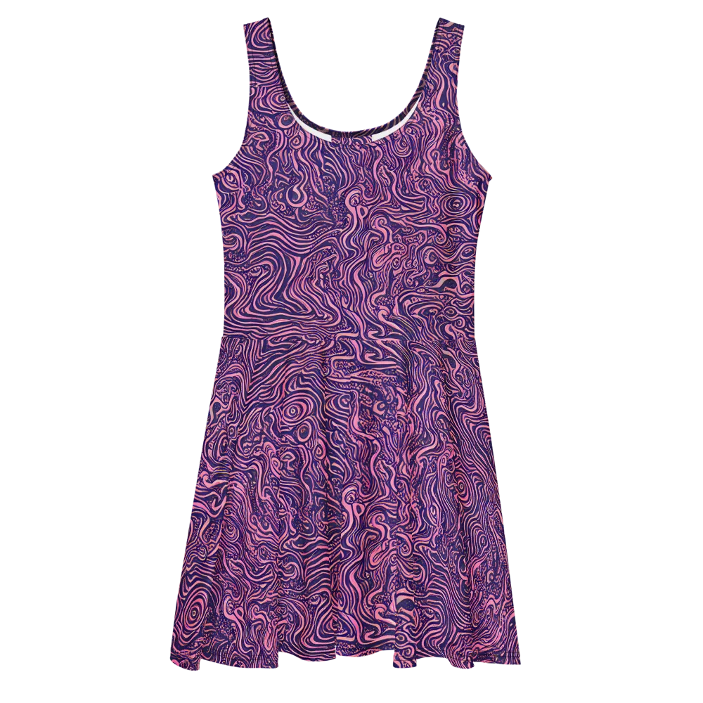 Ethereal Etch on Skater Dress — Front