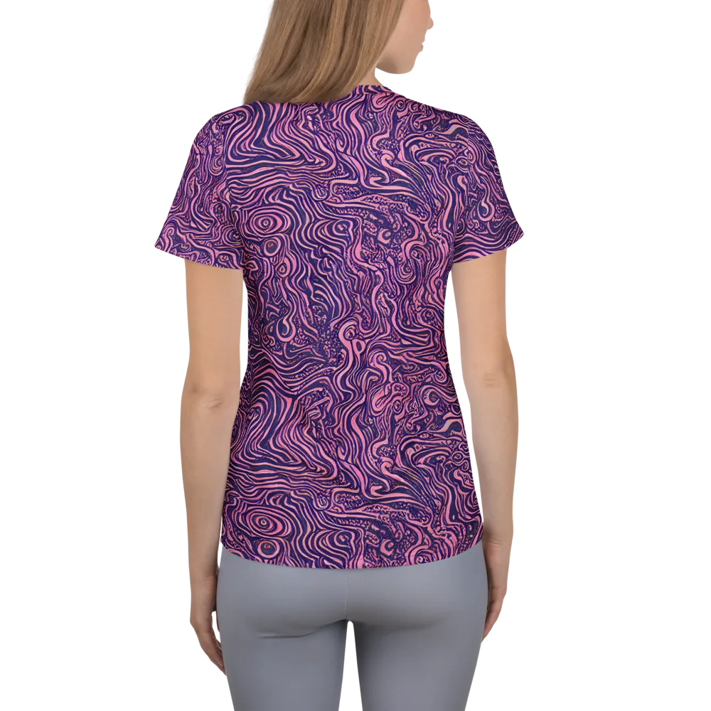 Ethereal Etch on Women's Athletic T-Shirt — Back