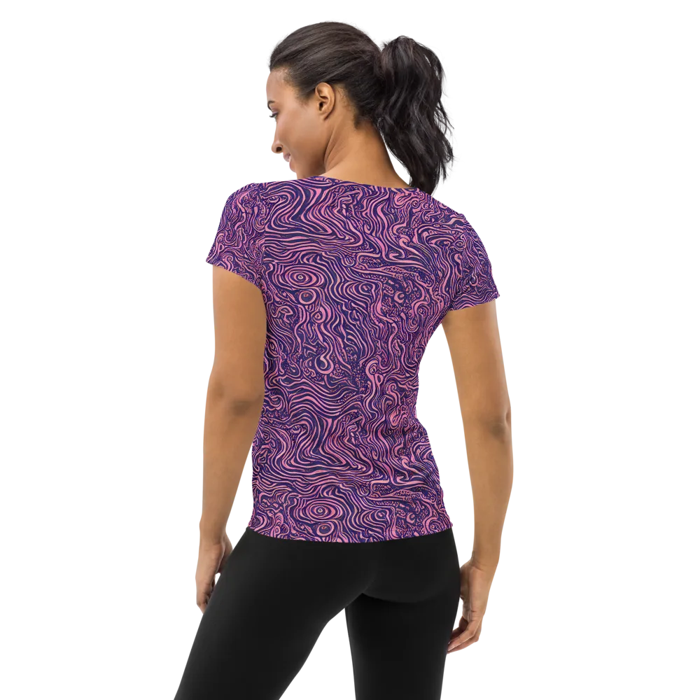 Ethereal Etch on Women's Athletic T-Shirt — Back