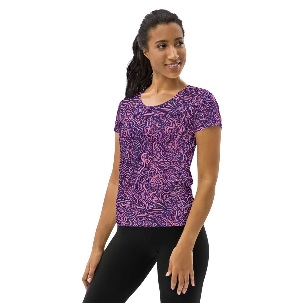 Ethereal Etch on Women's Athletic T-Shirt — Left