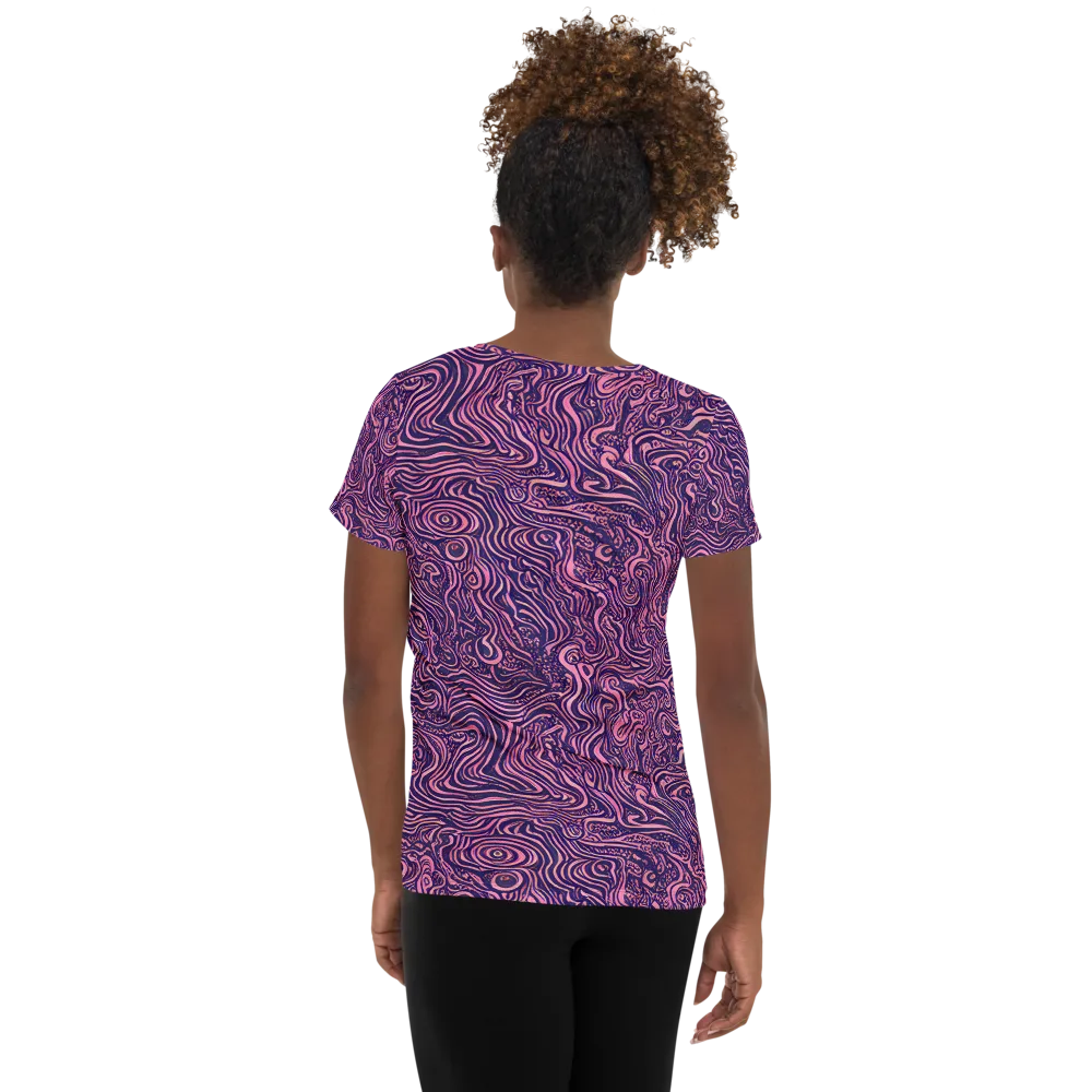 Ethereal Etch on Women's Athletic T-Shirt — Back