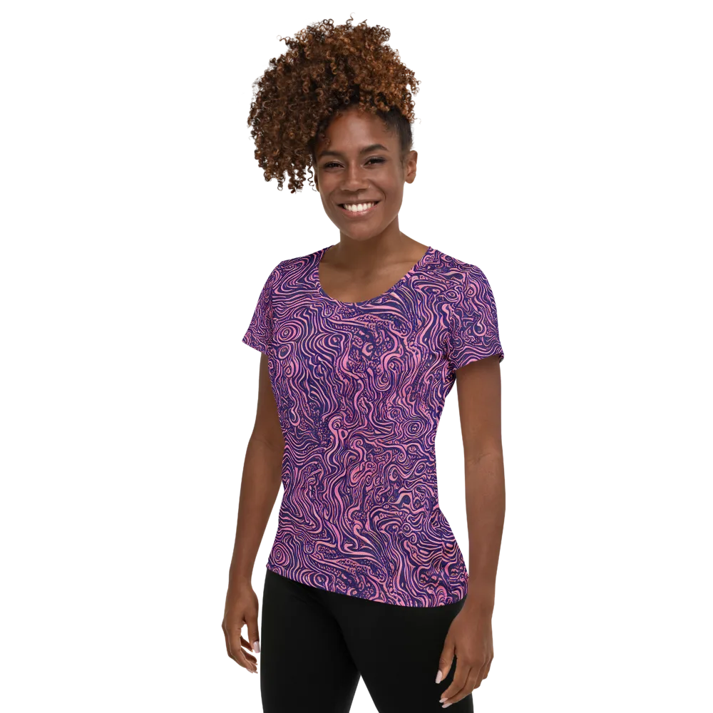 Ethereal Etch on Women's Athletic T-Shirt — Left
