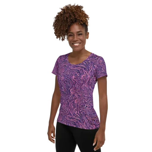 Ethereal Etch on a Women's Athletic T-Shirt