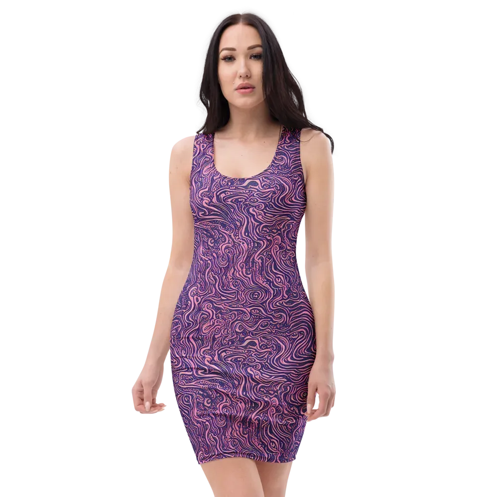 Ethereal Etch on Bodycon Dress — Front