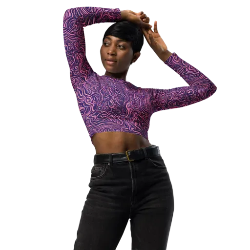 Ethereal Etch on a Long Sleeve Crop Top