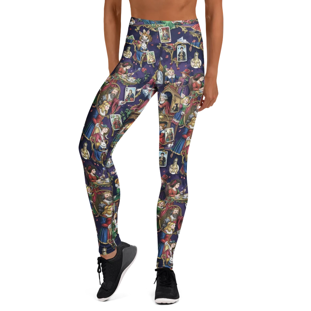 Wonderland Tableau on Yoga Leggings — Front
