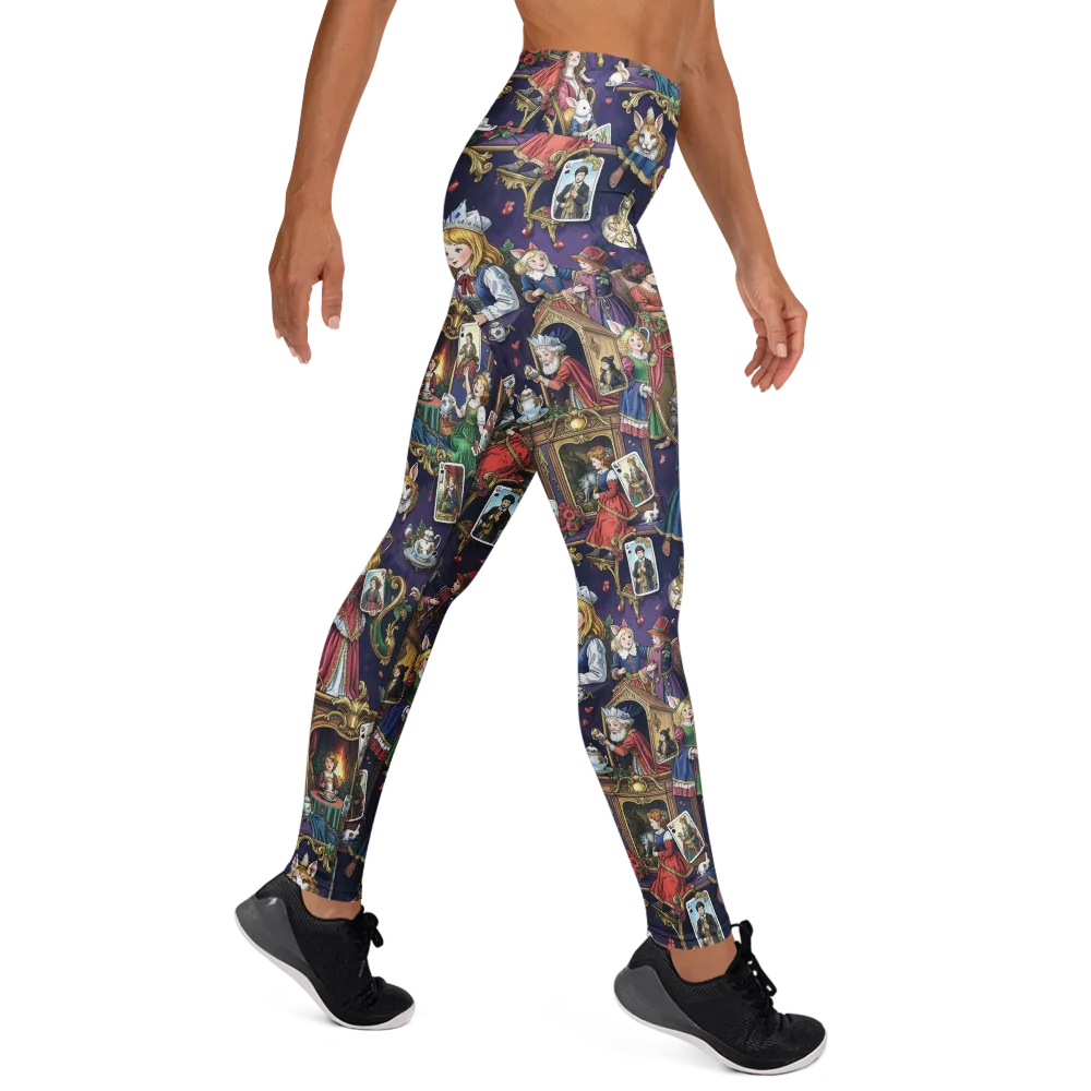 Wonderland Tableau on Yoga Leggings — Right