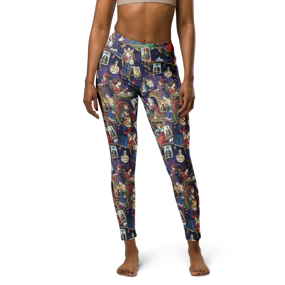 Wonderland Tableau on Yoga Leggings — Front
