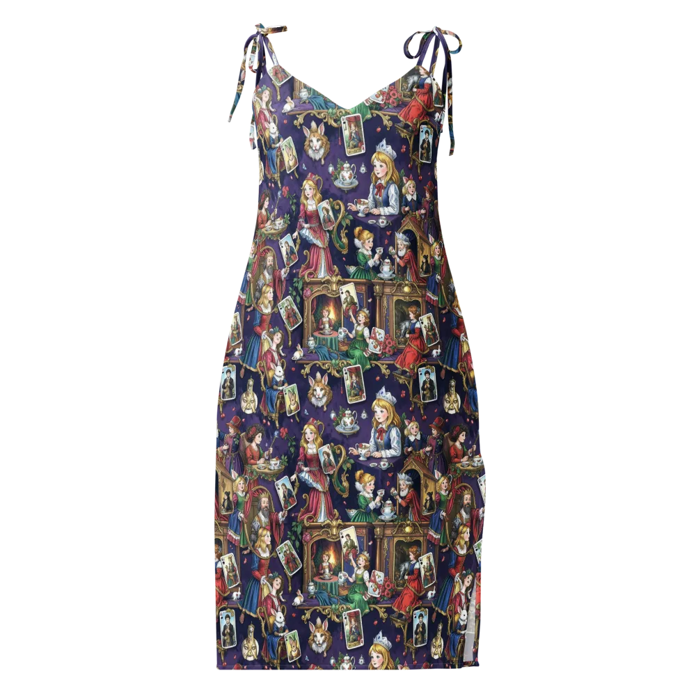 Wonderland Tableau on Slip Dress — Front