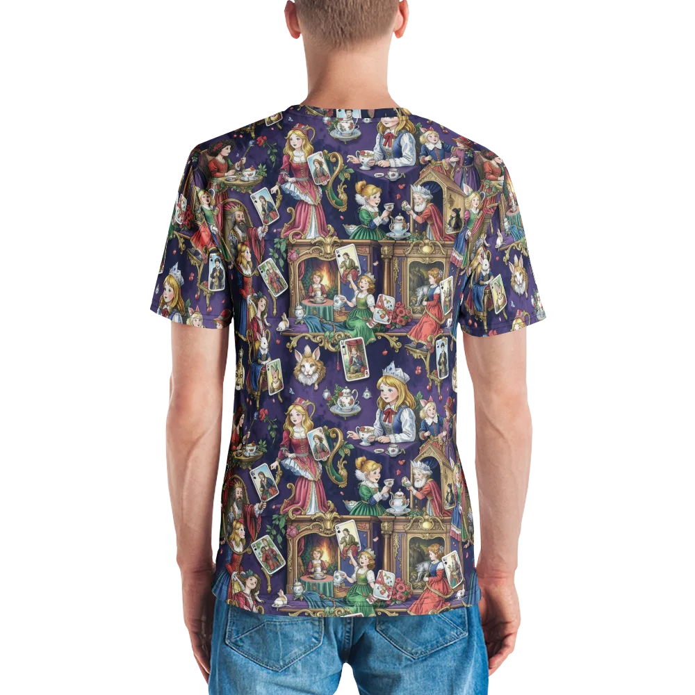 Wonderland Tableau on Men's Crew Neck T-Shirt — Back