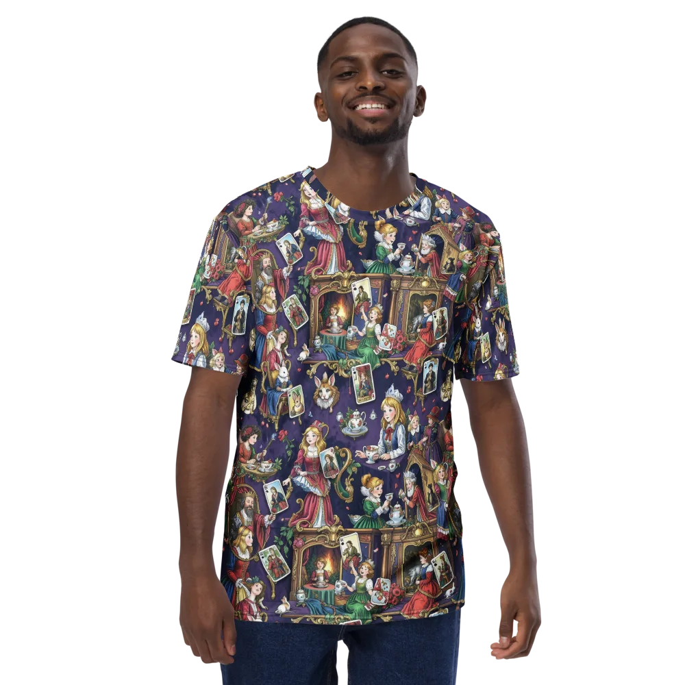 Wonderland Tableau on Men's Crew Neck T-Shirt — Front