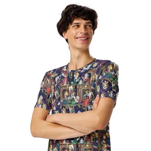 Wonderland Tableau on a Men's Crew Neck T-Shirt