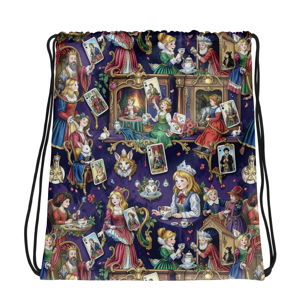Wonderland Tableau on Drawstring Bag — Photo