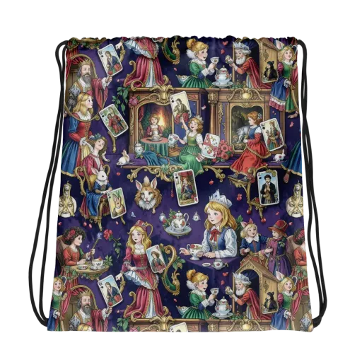 Wonderland Tableau on a Drawstring Bag