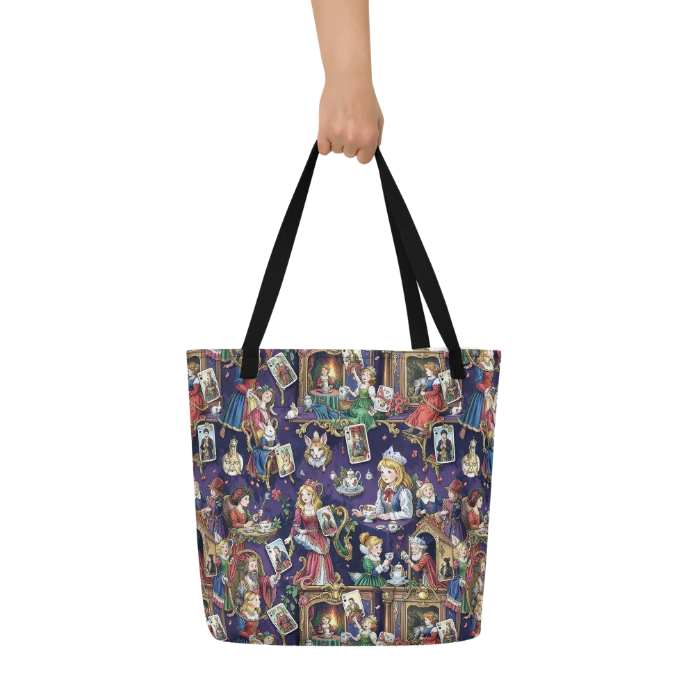 Wonderland Tableau on Large Tote Bag W/ Pocket — Front