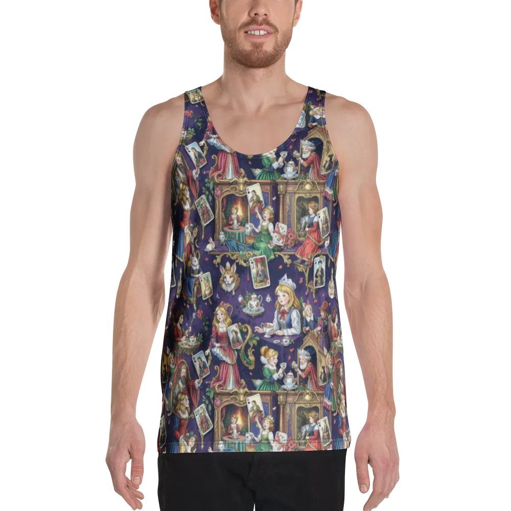Wonderland Tableau on Men's Tank Top — Front