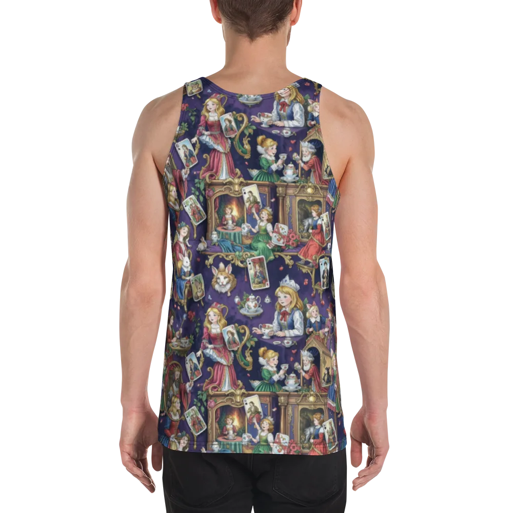 Wonderland Tableau on Men's Tank Top — Back
