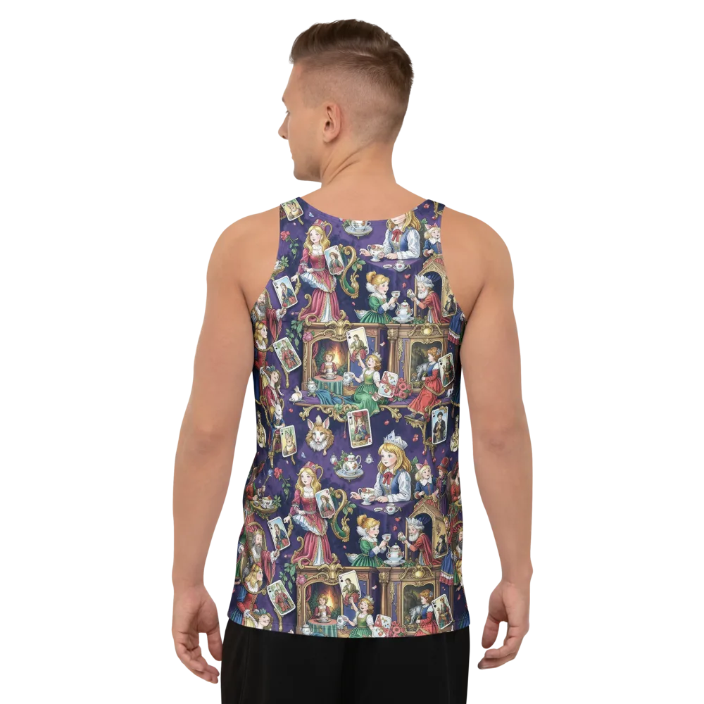 Wonderland Tableau on Men's Tank Top — Back