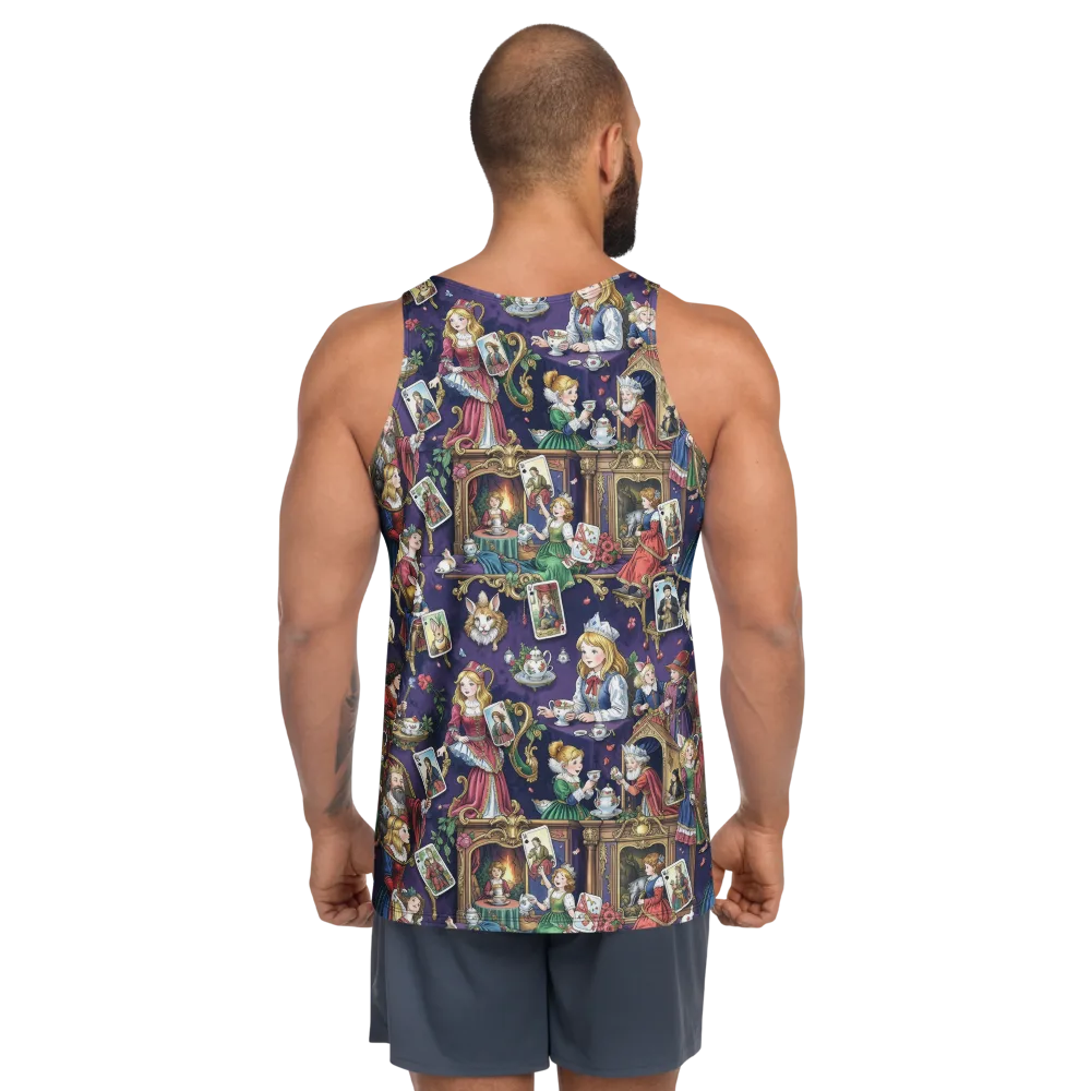 Wonderland Tableau on Men's Tank Top — Back