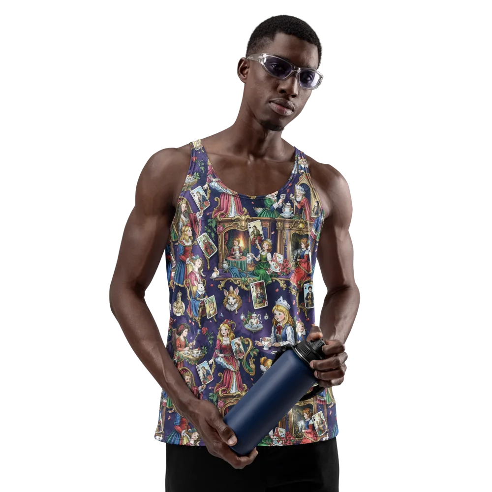 Wonderland Tableau on Men's Tank Top — Front