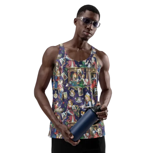Wonderland Tableau on a Men's Tank Top