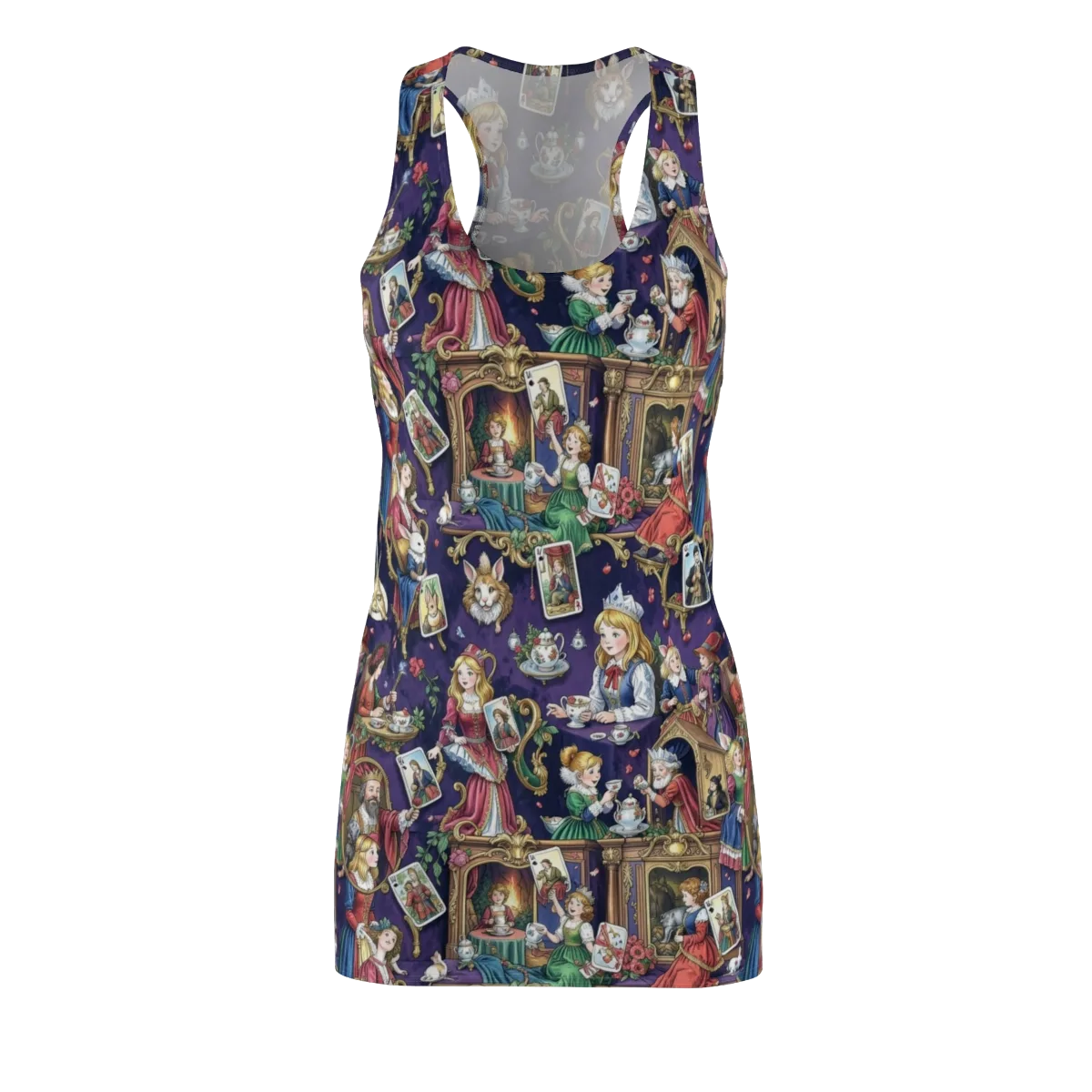 Wonderland Tableau on Racerback Dress — Front