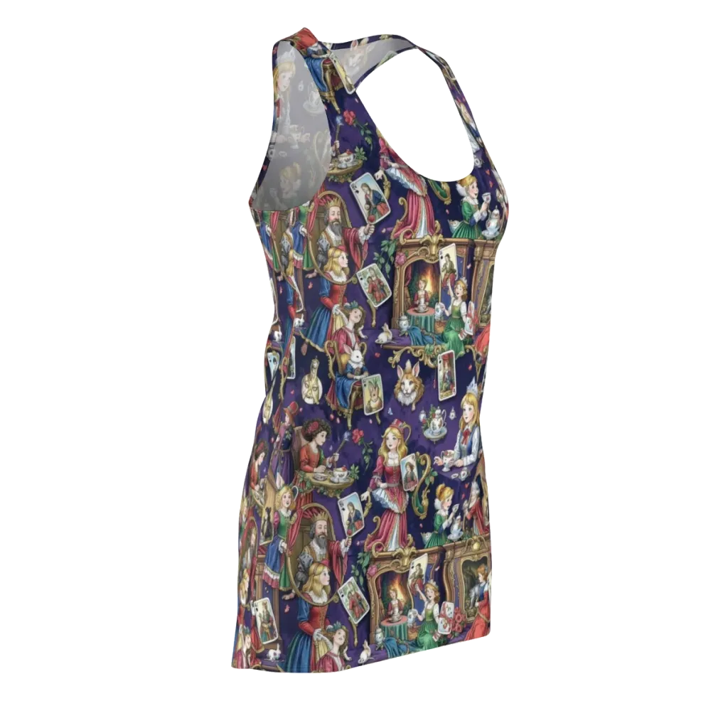 Wonderland Tableau on Racerback Dress — Front Side