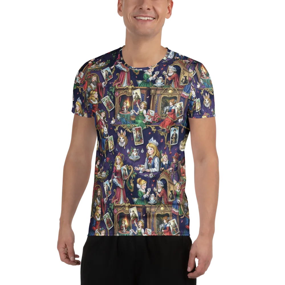 Wonderland Tableau on Men's Athletic T-Shirt — Front
