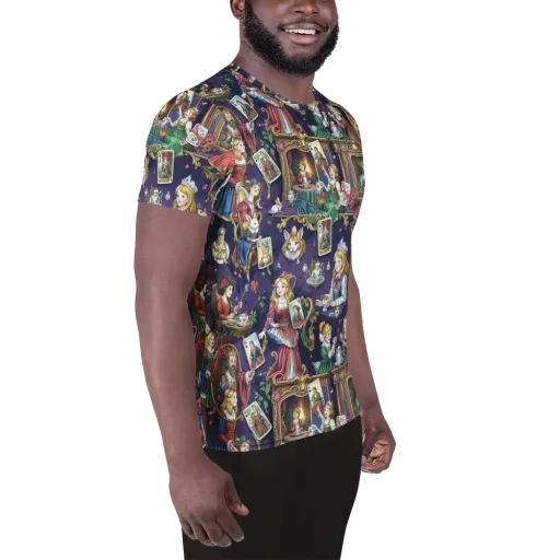 Wonderland Tableau on a Men's Athletic T-Shirt