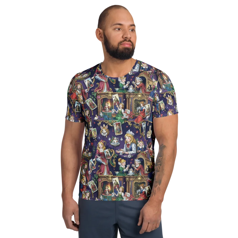 Wonderland Tableau on Men's Athletic T-Shirt — Front