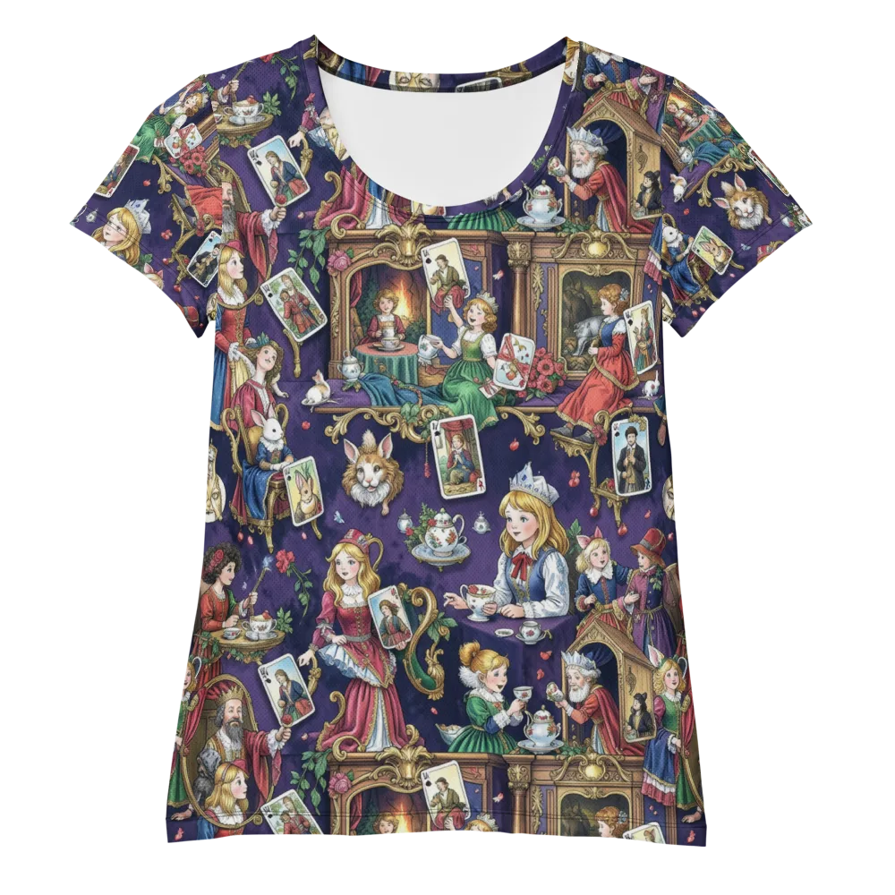 Wonderland Tableau on Women's Athletic T-Shirt — Front